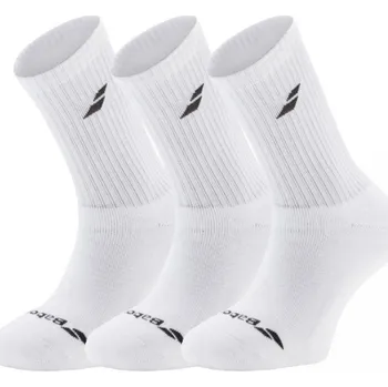 Pánské ponožky BABOLAT 3 PAIRS PACK WHITE sportovní ponožky - 47-50