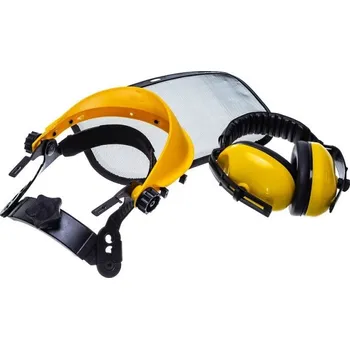 ochranný štít Ochranný síťkový obličejový štít s chrániči sluchu