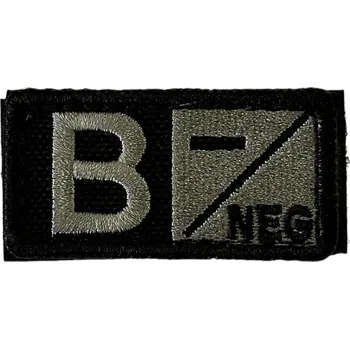 Nášivka Nášivka na suchý zip s krevní skupinou (B-) černá/foliage - Condor Outdoor