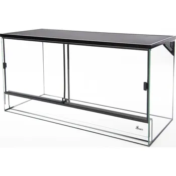 Teraristika Terarium skleněné s černou síťkou 80 x 40 x 50 cm výška