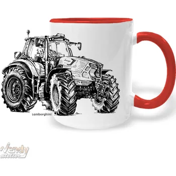 Hrnek - Traktor Lamborghini Barva: Červená