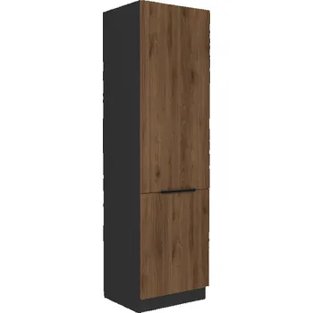 Šatní skříň LEMPERT Skříň pro lednici MONY 41 (60 cm) - černá / ořech