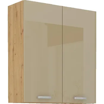 Kuchyňská skříňka LEMPERT Horní skříňka ARISA 21 (80 / 90 cm) cappucino lesk