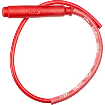 NGK koncovka zapalovací svíčky (fajfka) gumová rovná kabel 50 cm barva červená (NR 8035) v