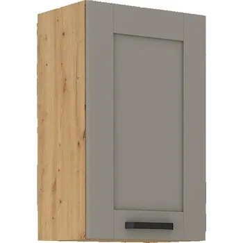 Kuchyňská skříňka LEMPERT Horní skříňka LUNY 15 (45 cm) claygrey / dub artisan