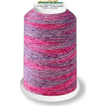 Nit Overlockové nitě PES Madeira Aeroflock 100 (1000m) chemlonové - melírované barva 9513 petunia