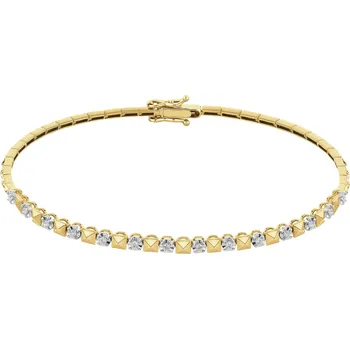 Náramek Zlatý náramek s brilianty - 18 cm - 0,13 ct - ryzost 585 - 211.240