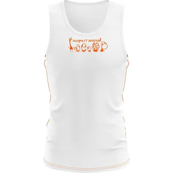 Dětský funkční nátělník ROBOKOČKA bílá Bamboo Ultra - Oranžová neon / 130