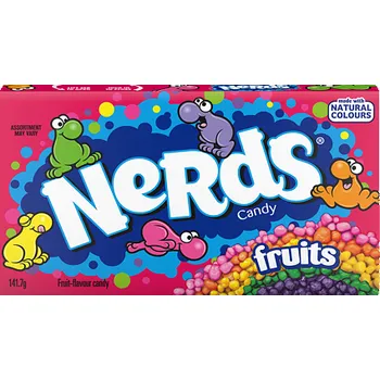 Bonbon Nerds Fruits Dražé s ovocnou příchutí 141,7 g celé balení 12 ks