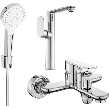 Vodovodní baterie Vanová souprava Mexen Milo R05, chrom - 713153R05-00