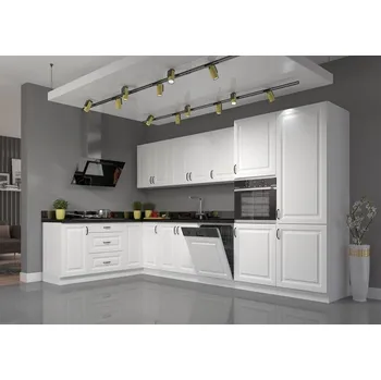 Kuchyňská linka LEMPERT Kuchyňská linka STELLA - bílý mat / bílá 210/350 cm