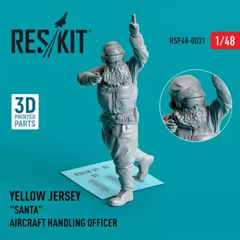 Plastikový model Reskit 1/48 Yellow jersey 'Santa' Aircraft Handl.Officer