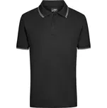 James&Nicholson Pánská polokošile JN986 Black-White 3XL