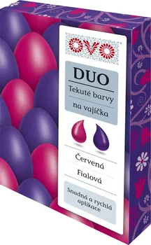 Velikonoční dekorace Ovo Duo tekuté barvy na vajíčka 2x 20 ml červená/fialová