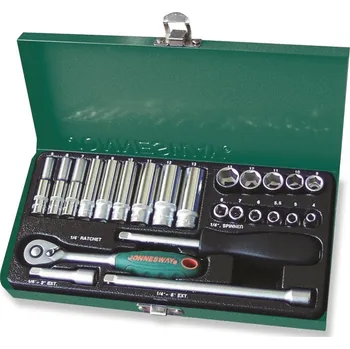 Gola sada Gola sada 1/4", 6hranné hlavice, 25 kusů, 4-13 mm - JONNESWAY S04H2125S