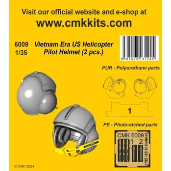 Plastikový model CMK 1/35 Vietnam Era US Helicopter Pilot Helmet, 2 pcs