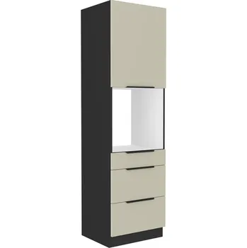 Šatní skříň LEMPERT Skříň pro troubu ARINA 43 (60 cm) - černá / kašmír