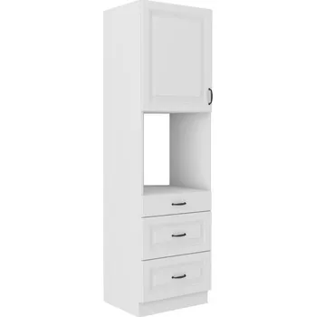 Šatní skříň LEMPERT Skříň pro troubu STELLA 23 (60 cm) bílý mat / bílý