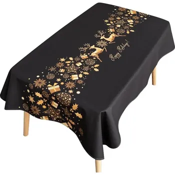 ubrus Vánoční voděodolný ubrus na stůl - Žlutá,100 x 160 cm 39 x 63 palců