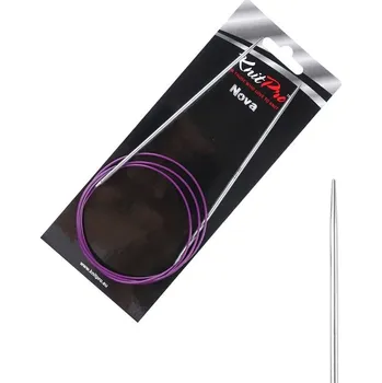 Nástroj na niť a příze Kruhové kovové jehlice Nova Metal 100 cm 2,25 mm