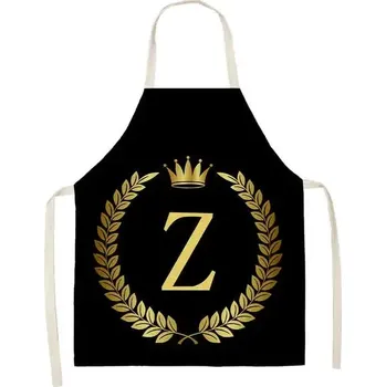 Kuchyňská zástěra Kuchyňská černá zástěra se zlatými písmeny - 22,dětská velikost 47 x 38 cm