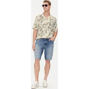 Pánské oblečení Calvin Klein Košile Flower K10K112703 Béžová Regular Fit S