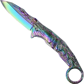 CHZ Zavírací karambit "RAINBOW SKULL"