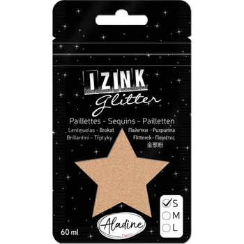 Speciální výtvarná barva Aladine Třpytky Aladine Izink Glitter, 60 ml, vel. S - or pastel, pastelové zlaté