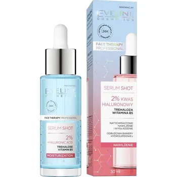 Pleťové sérum Eveline Cosmetics Serum Shot 2 % Hyaluronic Acid hydratační a vyživující sérum 30 ml