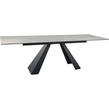Jídelní stůl Nábytek PEGAS s.r.o. Jídelní stůl SALVADORE CERAMIC, Diamant krém mat/Černý mat