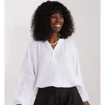 Dámská halenka Mušelínová volná halenka D70032M11156A1 bílá