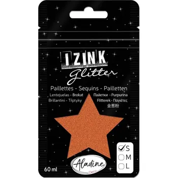 Dětské razítko Aladine Třpytky Aladine Izink Glitter, 60 ml, vel. S - cuivre, měděné