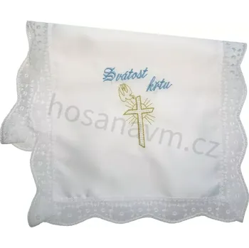 rouška Křestní rouška - modrá (Svátost křtu)