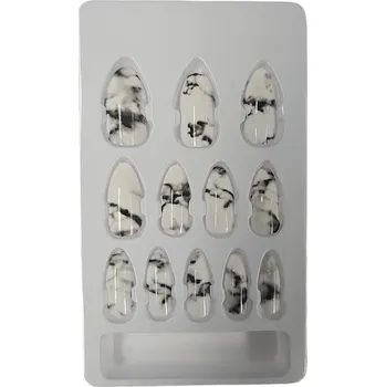 Umělé nehty Leventi Umělé nalepovací nehty s dekorem a s lepící ploškou-s7- 12 ks