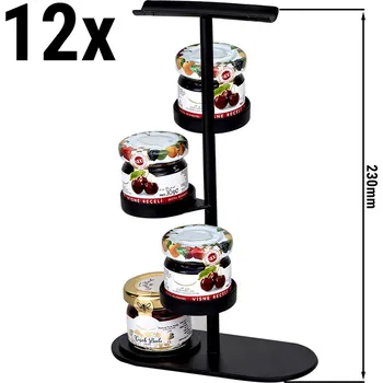 Vinotéka G.Gastro (12 Kusů) Etažér na marmelády / bufetový stojan - s 4 odkládacími sloty
