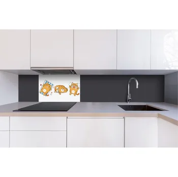 Obklad DIMEX | Dibond za kuchyňskou linku DBW-06040-184 | 60 x 40 cm | Kočičí emoce + Dibond deska za kuchyňskou linku DIMEX v rozměru 60 x 40 cm, motiv Kočičí emoce