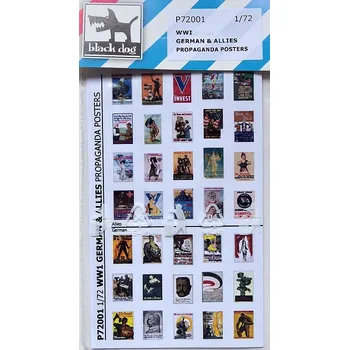 Plastikový model Blackdog 1/72 German&Allies Propaganda posters WWI (70 pcs)