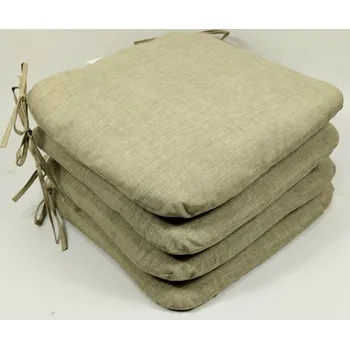 Podsedák Axin Trading s.r.o. Sedák 40x40 cm látka tmavě béžový melír - set 4 kusy