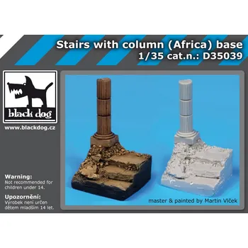 Plastikový model Blackdog 1/35 Stairs with column base