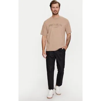 Pánské oblečení Jack & Jones T-Shirt Jprbluwinston 12255611 Hnědá Regular Fit S