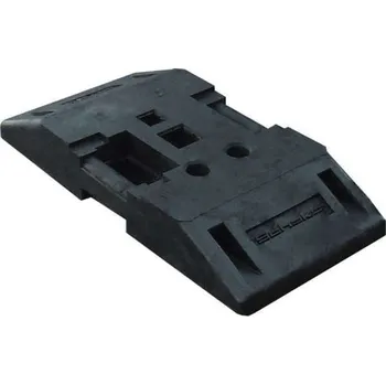 Příslušenství pro plot Patka pro mobilní silniční zábranu EURO2|3, černá, recykl. pryž, 28 kg, 800×400×120 mm