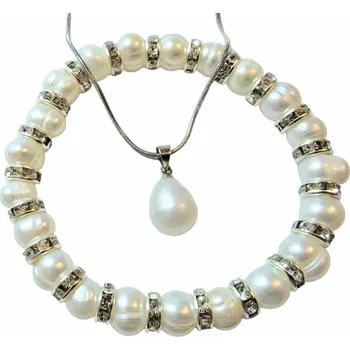 Náramek Paua Set z říčních perel