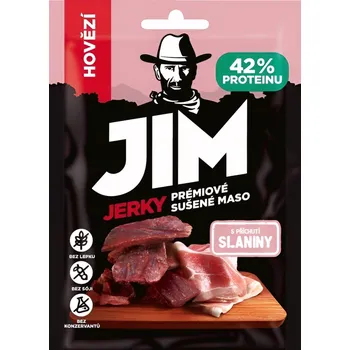 Sušená potravina Jim Jerky prémiové hovězí slanina