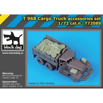 Plastikový model Blackdog 1/72 T 968 Cargo Truck accessories set (IBG)