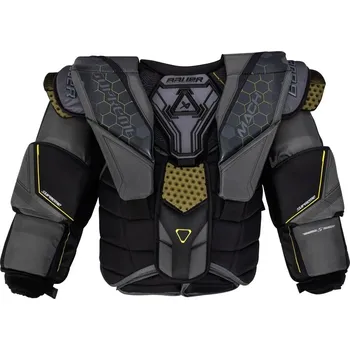 Sada vybavení pro hokejového brankáře Brankářská hokejová vesta Bauer Supreme MACH black Senior XL