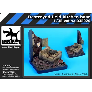 Plastikový model Blackdog 1/35 Destroyed field kitchen base