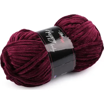 Příze Pletací žinylková příze Happy Baby 100 g - 8 (41164) bordó