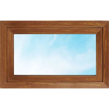 Stavební výplň Solid Elements ECO Sklepní okno S1, 60 × 40 cm, dvojsklo, 4 komory, dub zlatý, bílá W2VNBCZTK1.0022