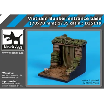 Plastikový model Blackdog 1/35 Vietnam bunker base (70 x 70 mm)