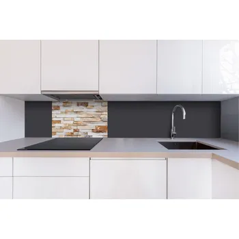 Obklad DIMEX | Dibond za kuchyňskou linku DBW-06040-303 | 60 x 40 cm | Přírodní kamenná zeď + Dibond deska za kuchyňskou linku DIMEX v rozměru 60 x 40 cm, motiv Přírodní kamenná zeď